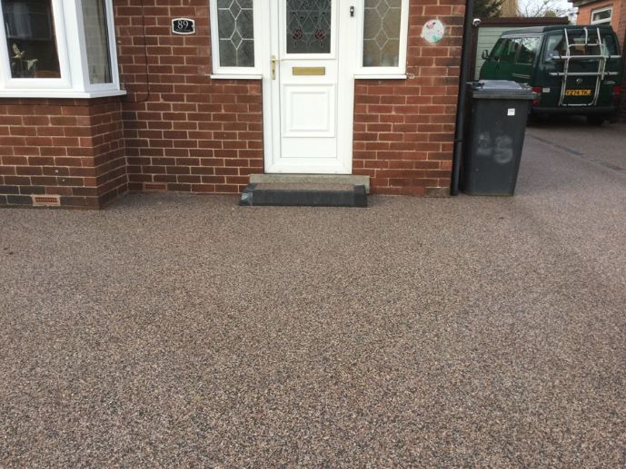 After image of a new Black Cerise resin driveway in Leeds